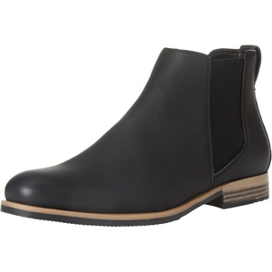 Amazon Essentials Men’s Slip On Chelsea Ankle Boot(Black Faux Leather)