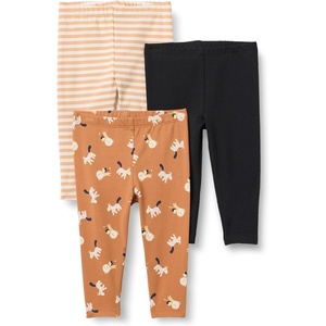 Amazon Essentials Toddler and Baby Girls’ Leggings(Black/Stripe/Lion and Pony)