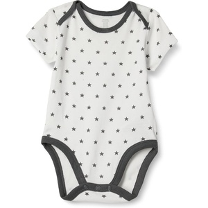 Amazon Essentials Unisex Babies’ Short-Sleeve Bodysuits(White  Stars)