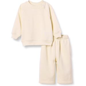 Amazon Essentials Unisex Toddlers’ Baby Long Sleeve Sweatshirt and Pant Set(Beige)
