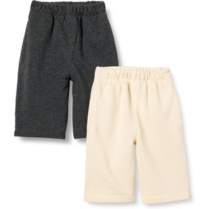 Amazon Essentials Unisex Toddlers and Babies’ French Terry Cotton Pants(Beige/Charcoal)