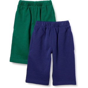 Amazon Essentials Unisex Toddlers and Babies’ French Terry Cotton Pants(Green/Navy)