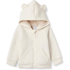 Amazon Essentials unisex-baby Sherpa Lined Full Zipper Hoodie(Oatmeal Heather)