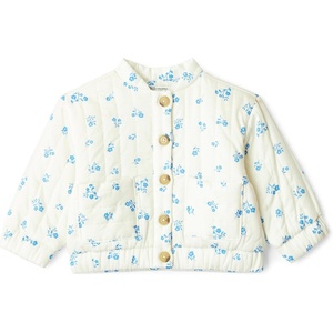 Amazon Essentials x Sofia Grainge Baby Girls’ Cotton Sateen Lightweight Printed Jacket(Ivory Blue Floral)