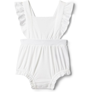 Amazon Essentials x Sofia Grainge Baby Girls’ Cotton Sleeveless Romper with Ruffles(White)