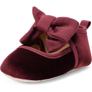 Amazon Essentials x Sofia Grainge Baby Girls’ Mary Jane Shoes with Bow Detail(Burgundy)