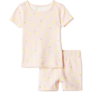 Amazon Essentials x Sofia Grainge Mommy and Me Short Sleeve Pajama Set(Light Pink Lemon)