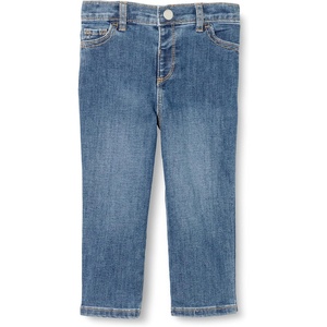 Amazon Essentials x Sofia Grainge Toddler and Baby Boys’ Regular Fit Straight Jeans with Elastic Waist, Pull On(Medium Indigo Wash)