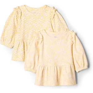Amazon Essentials x Sofia Grainge Toddler and Baby Girls’ 3/4 Sleeve Knit Top(Delicate Floral/Round Trees)