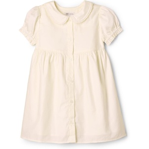 Amazon Essentials x Sofia Grainge Toddler and Baby Girls’ Cotton Sateen Dress with Collar(Ivory)
