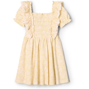 Amazon Essentials x Sofia Grainge Toddler and Baby Girls’ Embroidered Knit Dress(Light Yellow Delicate Floral)