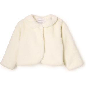 Amazon Essentials x Sofia Grainge Toddler and Baby Girls’ Faux Fur Jacket(Ivory)