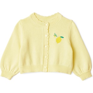 Amazon Essentials x Sofia Grainge Toddler and Baby Girls’ Lightweight Cotton Cardigan Sweater(Light Yellow Two Lemon)