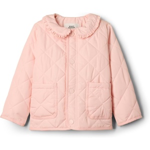 Amazon Essentials x Sofia Grainge Toddler and Baby Girls’ Midweight Quilted Field Jacket with Ruffle(Pink)