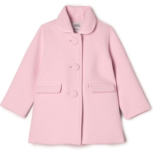 Amazon Essentials x Sofia Grainge Toddler and Baby Girls’ Wool Blend A-Line Dress Coat with Curved Collar(Pink)
