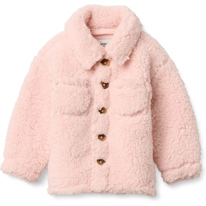 Amazon Essentials x Sofia Grainge Toddlers and Baby Boys’ Sherpa Fleece Overshirt Jacket(Light Pink)