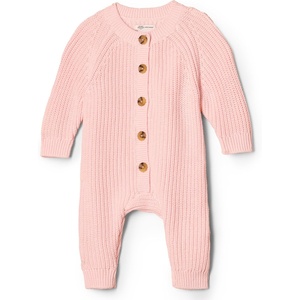 Amazon Essentials x Sofia Grainge Unisex Babies’ Cotton Knit Playsuit(Light Pink)
