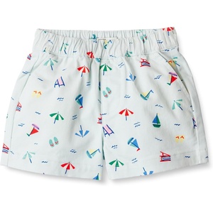 Amazon Essentials x Sofia Grainge Unisex Babies, Toddlers and Kids’ Pull-on Cotton Twill Shorts(Pale Blue Beach)