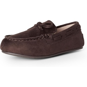 Amazon Essentials x Sofia Grainge Unisex Toddlers’ Faux Suede Loafer Flat Shoes with Memory Foam, Flexible Slip-On Design(Brown)