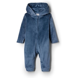 Amazon Essentials x Sofia Grainge Unisex Toddlers’ Velour Hooded Coverall(Dark Navy)