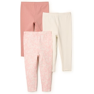 Amazon Essentials x Sofia Grainge Unisex Toddlers and Babies’ Cotton Breathable Ankle Length Legging, Pack of 3(Floral/Ivory/Terracotta)