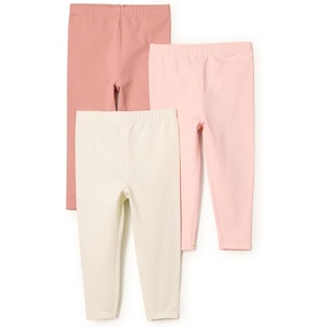 Amazon Essentials x Sofia Grainge Unisex Toddlers and Babies’ Cotton Breathable Ankle Length Legging, Pack of 3(Ivory/Pink/Terracotta)