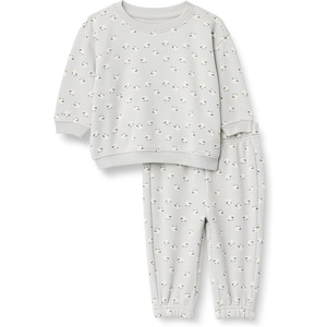 Amazon Essentials x Sofia Grainge Unisex Toddlers and Babies’ Sweatshirt & Sweatpant Set(Dove Grey Sheep)