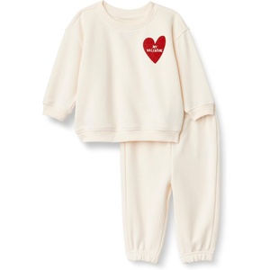 Amazon Essentials x Sofia Grainge Unisex Toddlers and Babies’ Sweatshirt & Sweatpant Set(Hearts/Valentine)