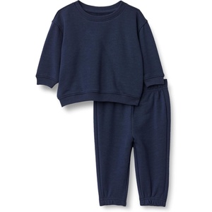 Amazon Essentials x Sofia Grainge Unisex Toddlers and Babies’ Sweatshirt & Sweatpant Set(Navy)