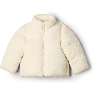 Amazon Essentials x Sofia Grainge Unisex Toddlers and Babies’ Teddy Puffer Jacket, Winter Coat, Fleece Lined(Ivory)