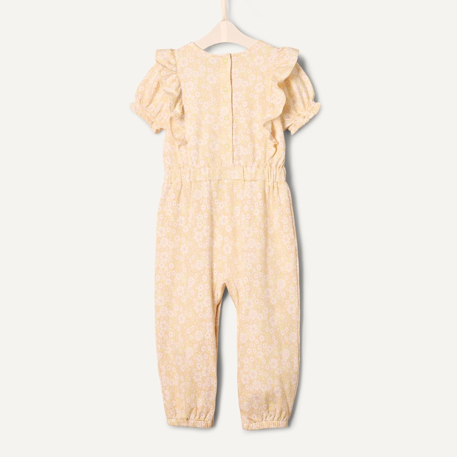 image:imageAmazon Essentials x Sofia Grainge Toddlers and Baby Girls Ruffle RomperLight Yellow Delicate Floral