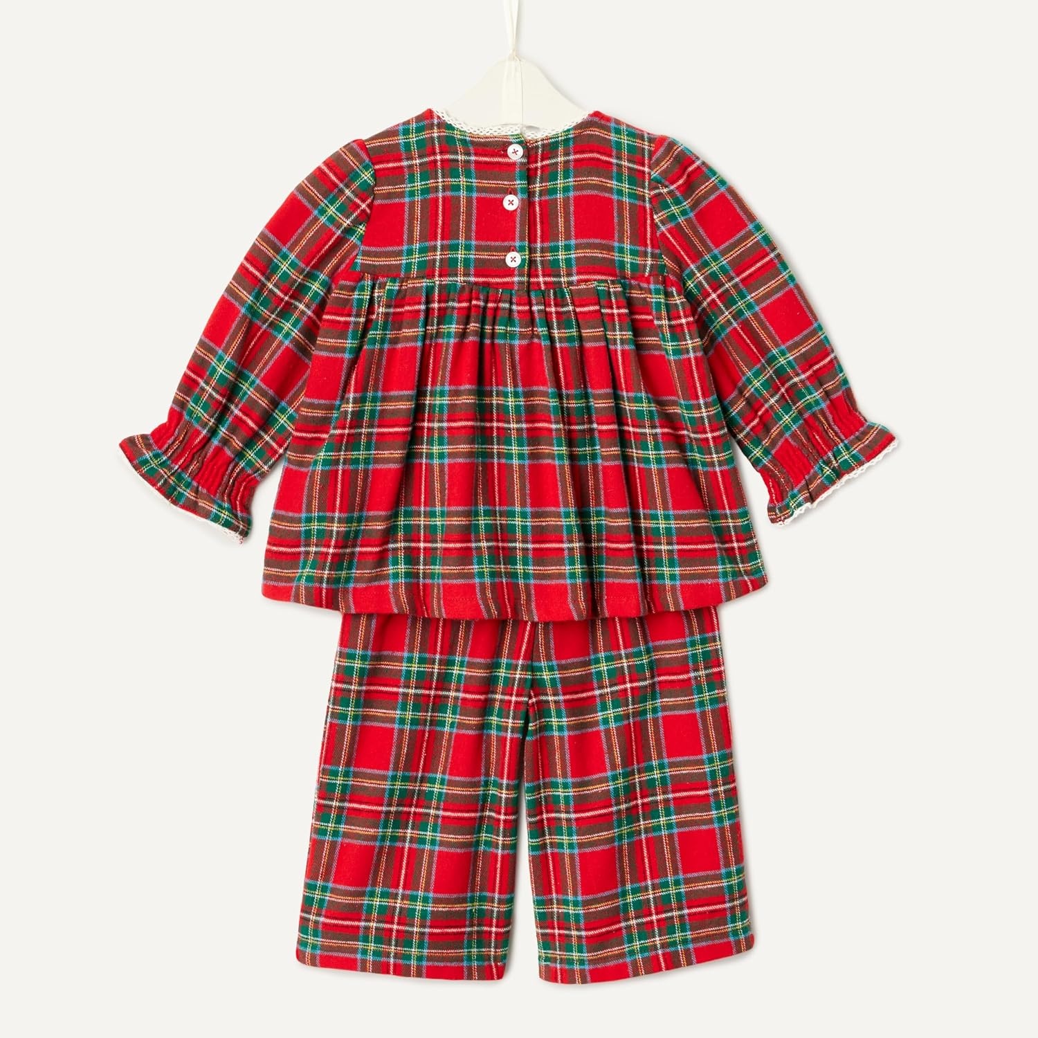 image:imageAmazon Essentials x Sofia Grainge Unisex Toddlers and Babies Long Sleeve Flannel SetCherry Red Festive Plaid