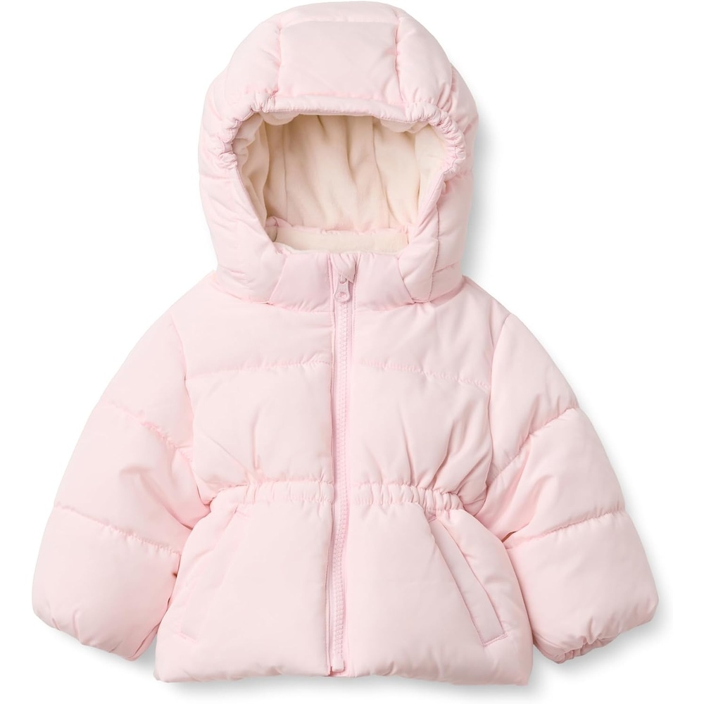 image:imageAmazon Essentials x Sofia Grainge Girls WaterRepellent Hooded Puffer JacketPale Pink