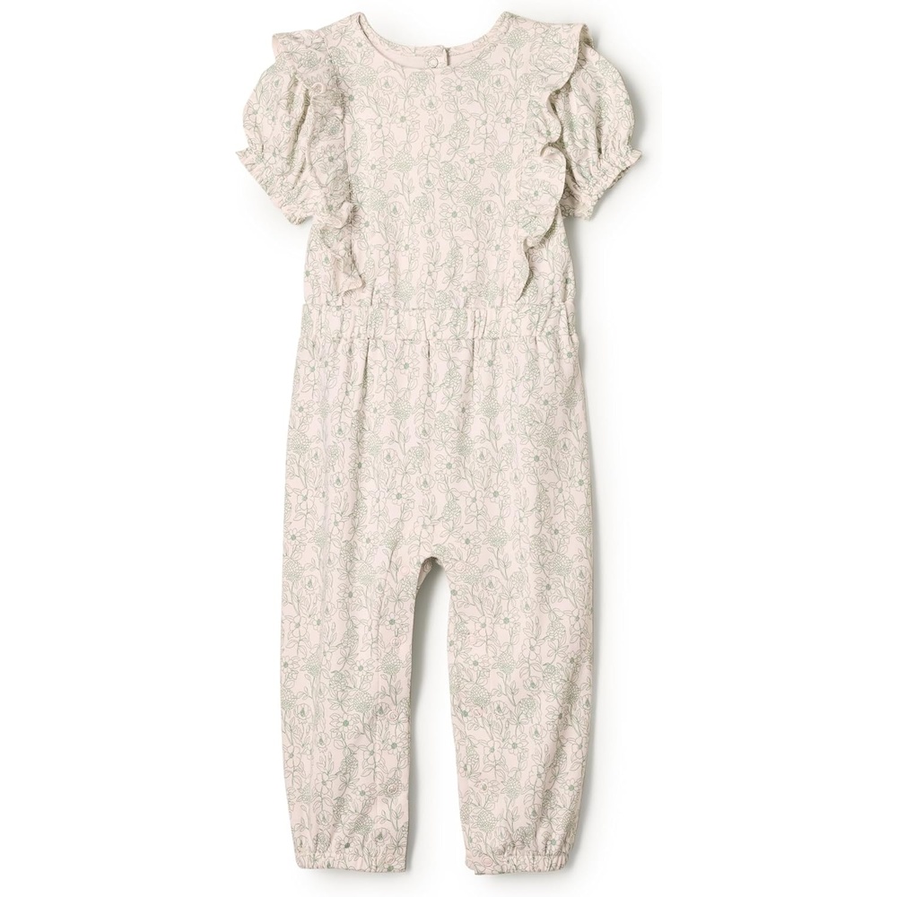 image:imageAmazon Essentials x Sofia Grainge Toddlers and Baby Girls Ruffle RomperPale Pink Sketch Floral