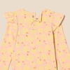 Amazon Essentials Baby Girls’ Long-Sleeved Ruffle Bodysuits, Pack of 2(Pale Yellow/Apples)