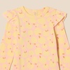 Amazon Essentials Baby Girls’ Long-Sleeved Ruffle Bodysuits, Pack of 2(Pale Yellow/Apples)