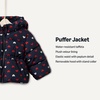 Amazon Essentials x Sofia Grainge Girls’ Water-Repellent Hooded Puffer Jacket(Navy Hearts)