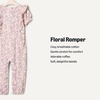 Amazon Essentials x Sofia Grainge Toddlers and Baby Girls’ Ruffle Romper(Blue Ivory Delicate Floral)