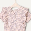 Amazon Essentials x Sofia Grainge Toddlers and Baby Girls’ Ruffle Romper(Blue Ivory Delicate Floral)