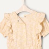 Amazon Essentials x Sofia Grainge Toddlers and Baby Girls’ Ruffle Romper(Light Yellow Delicate Floral)