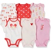 Amazon Essentials Disney | Star Wars | Princess Baby Girls’ Sleeveless Bodysuits, Pack of 6(Minnie Rainbow Chaser)