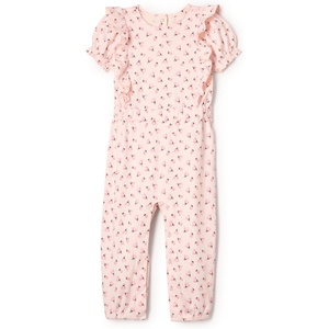 Amazon Essentials x Sofia Grainge Toddlers and Baby Girls’ Ruffle Romper(Pale Pink Small Ladybugs)