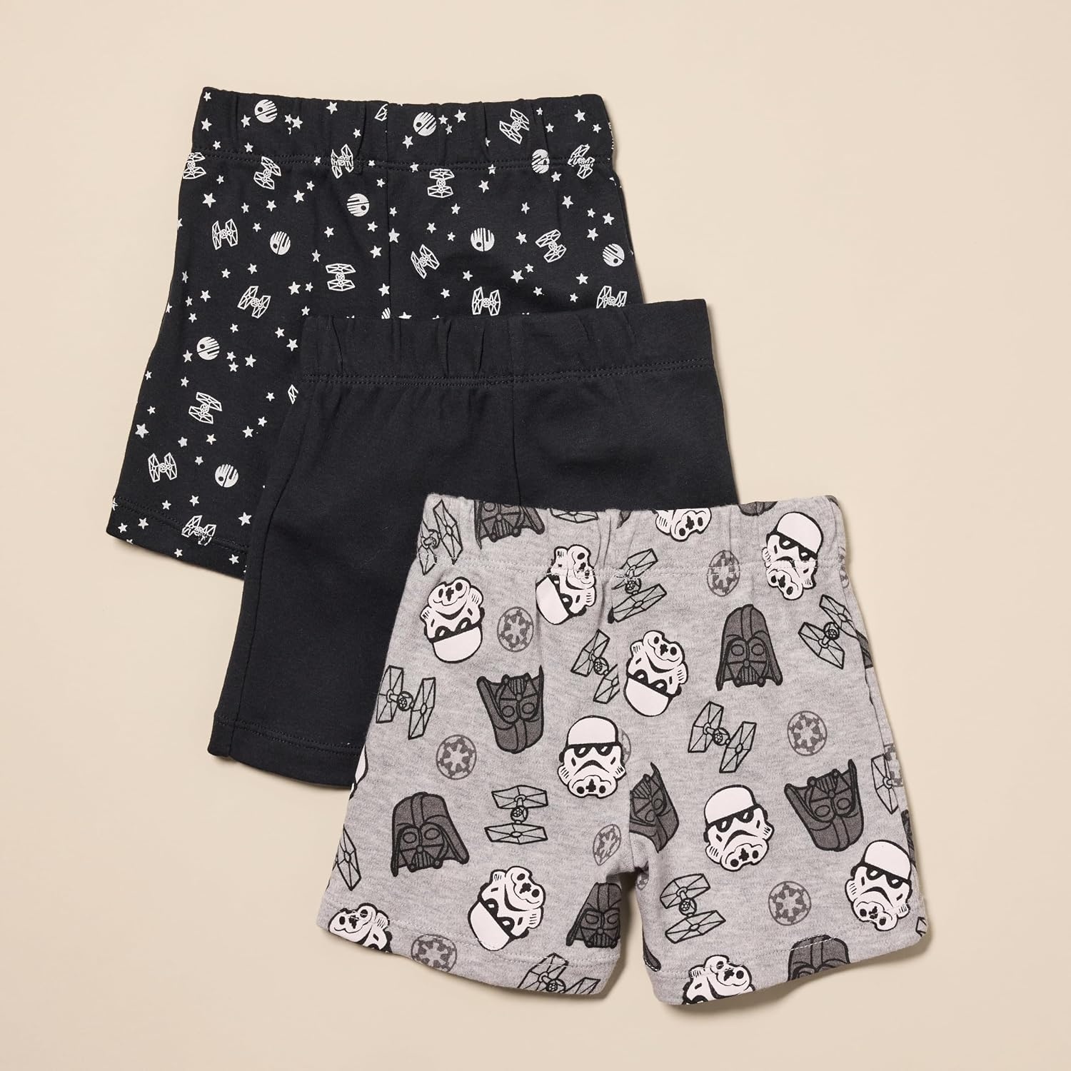image:imageAmazon Essentials Disney Marvel Star Wars Baby Boys Cotton Knit Shorts MultipacksStar Wars Tiny Trooper