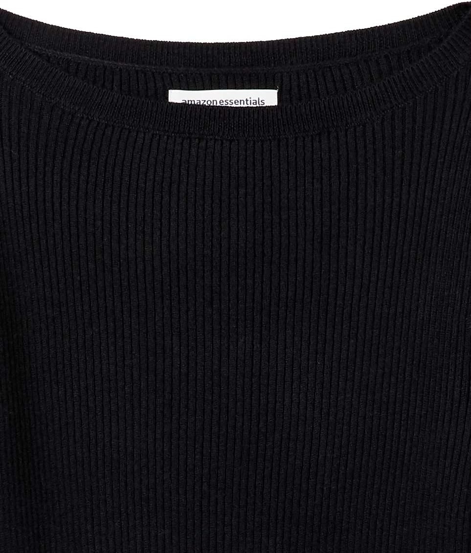 image:imageAmazon Essentials Womens ClassicFit Lightweight LongSleeve SweaterBlack