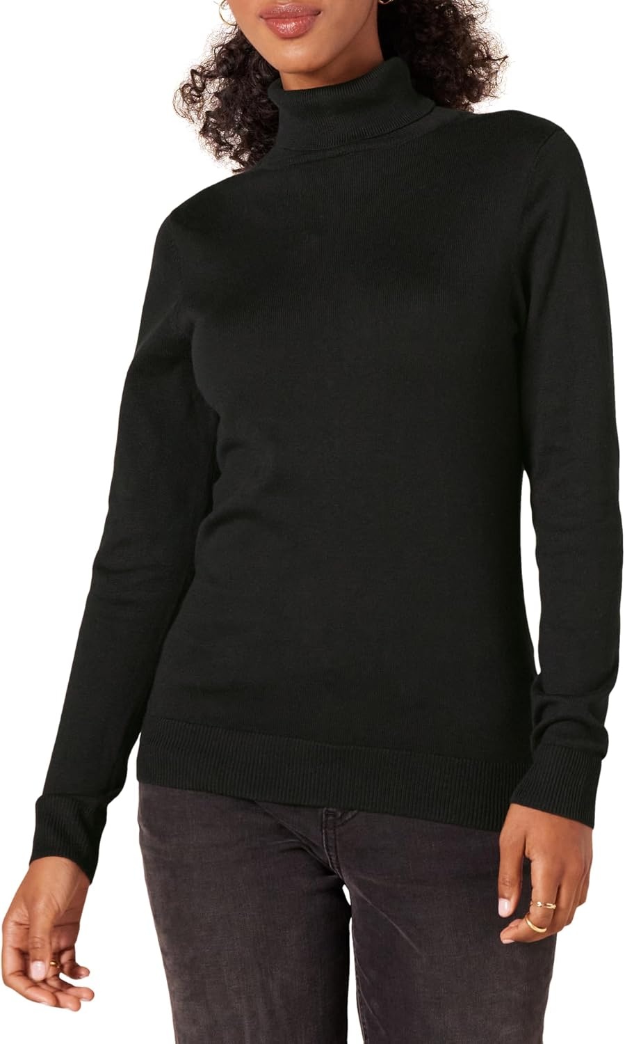image:imageAmazon Essentials Womens ClassicFit Lightweight LongSleeve SweaterBlack
