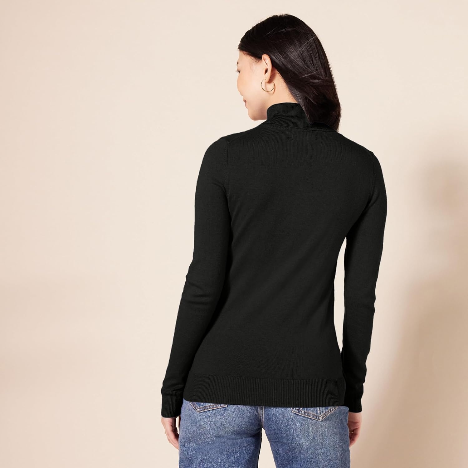 image:imageAmazon Essentials Womens ClassicFit Lightweight LongSleeve SweaterBlack