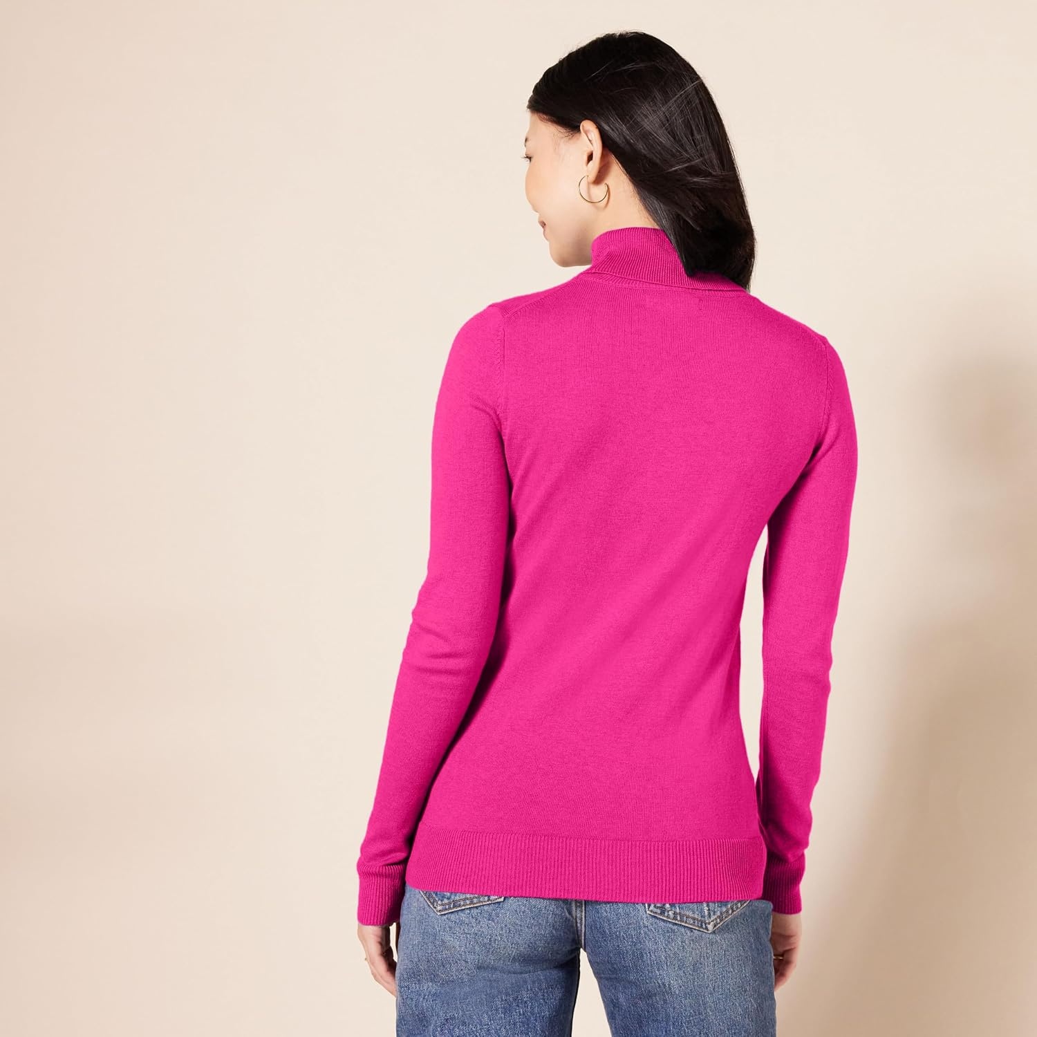 image:imageAmazon Essentials Womens ClassicFit Lightweight LongSleeve SweaterBright Pink