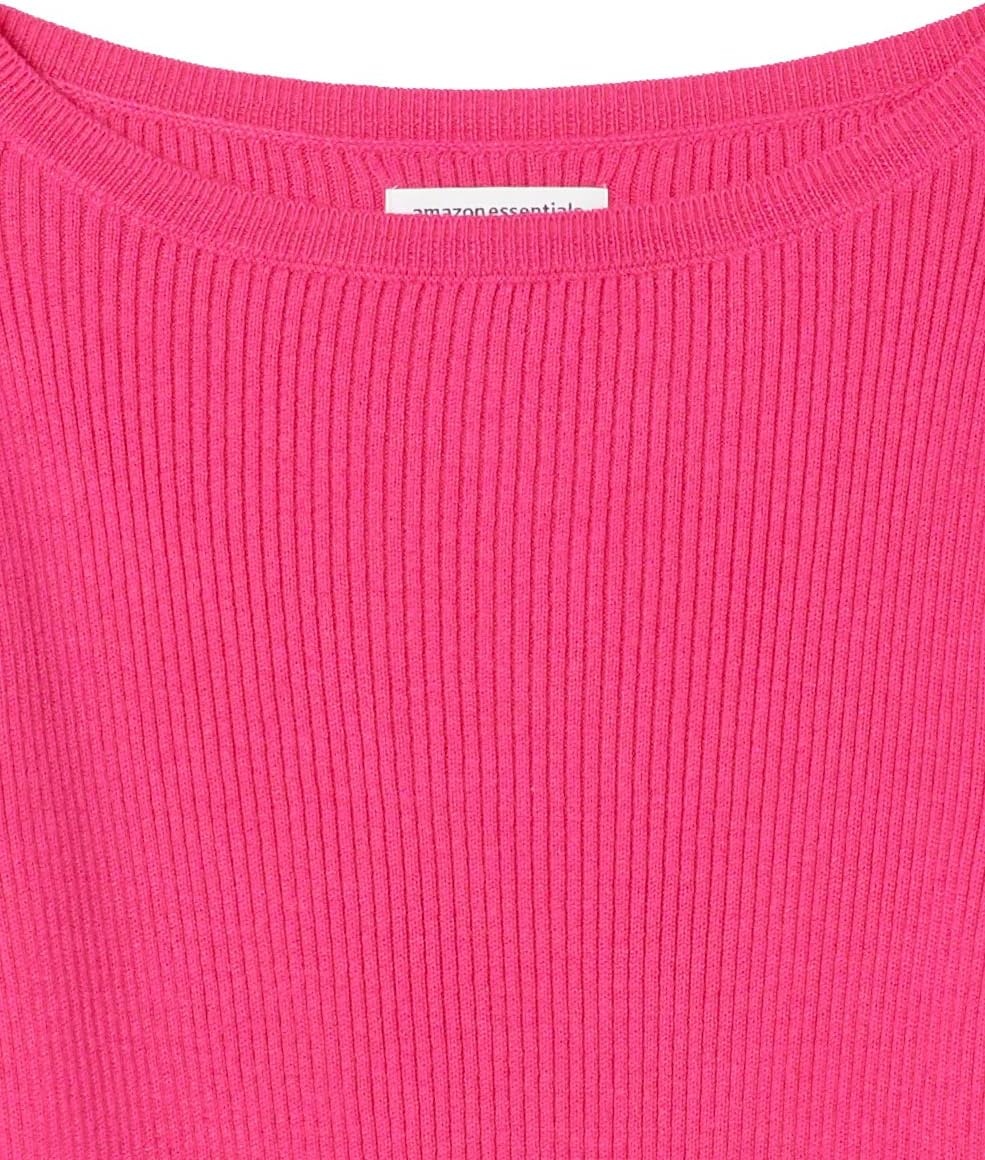 image:imageAmazon Essentials Womens ClassicFit Lightweight LongSleeve SweaterBright Pink