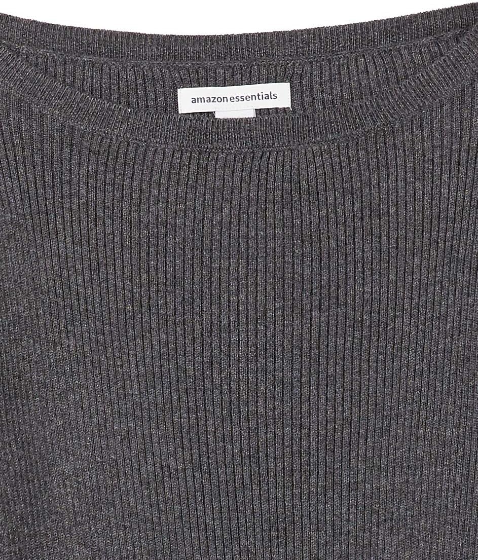 image:imageAmazon Essentials Womens ClassicFit Lightweight LongSleeve SweaterCharcoal Heather