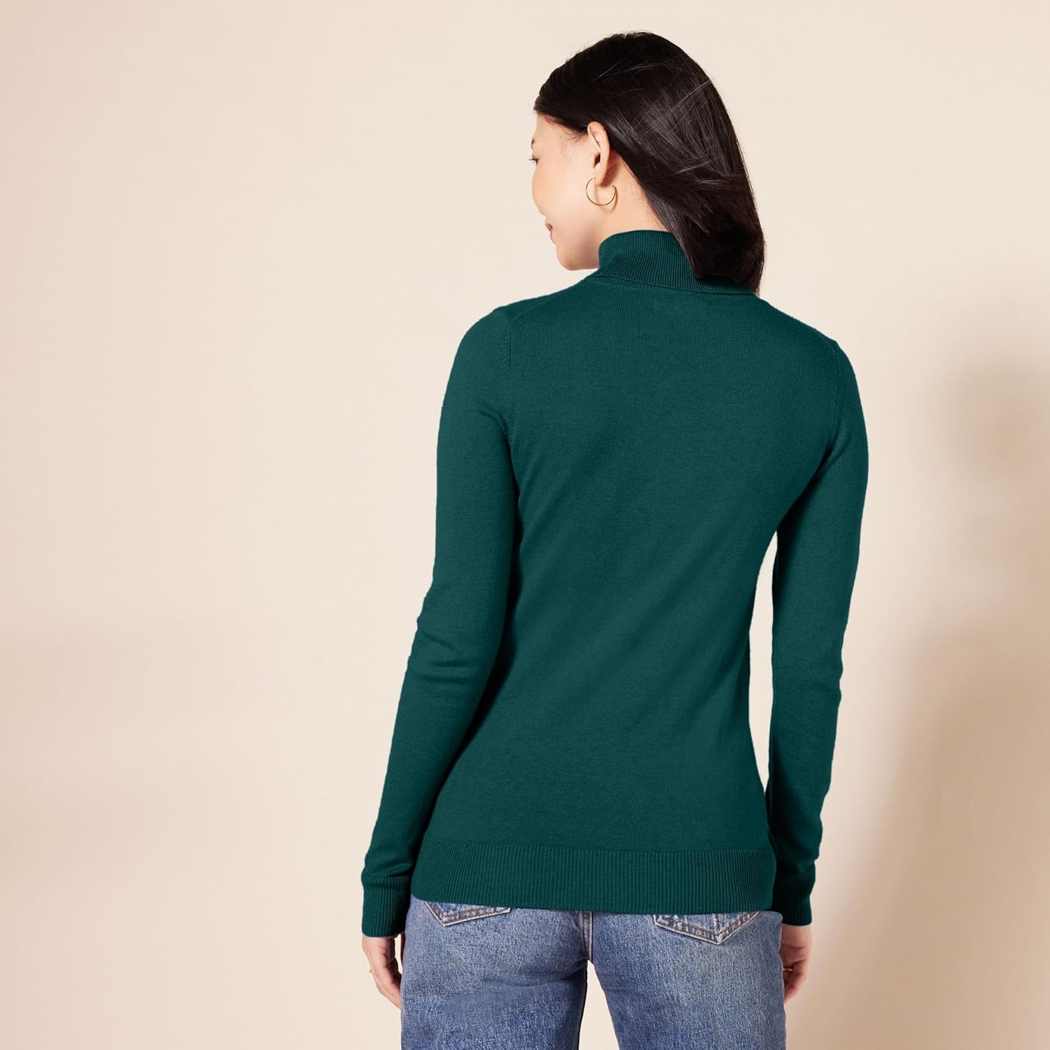 image:imageAmazon Essentials Womens ClassicFit Lightweight LongSleeve SweaterForest Green